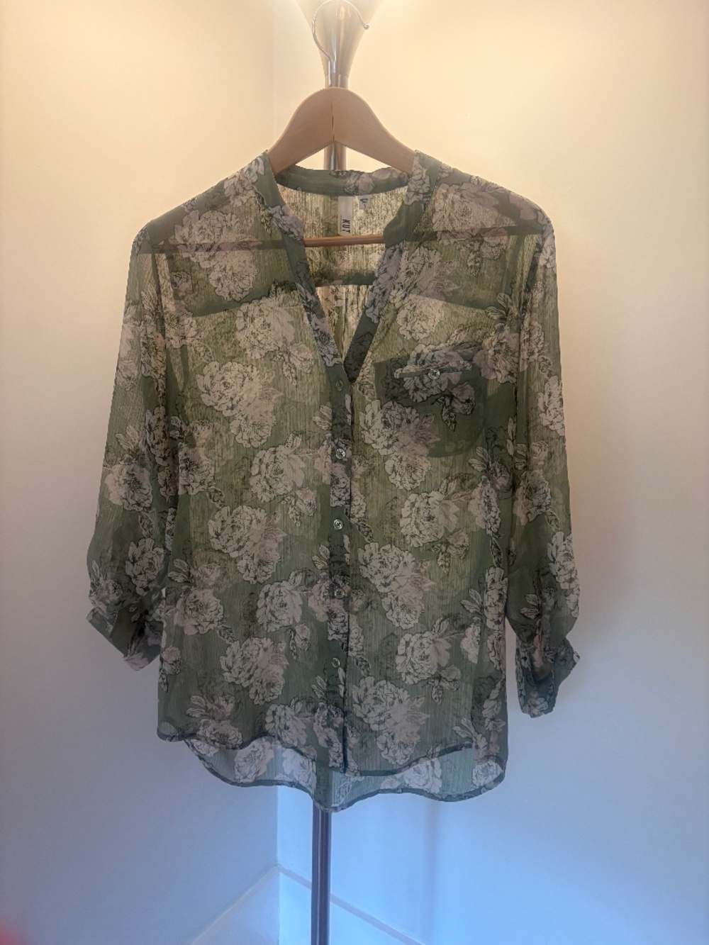 KUT Green Floral Blouse